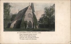 St. Matthews Church Wilton, CT Postcard Postcard Postcard