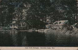 Lake Park Cottages Postcard