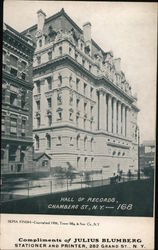 Hall of Records, Chambers St. Postcard