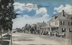 Oakwood Terrace, Showing Arthusa Fraternity House Postcard