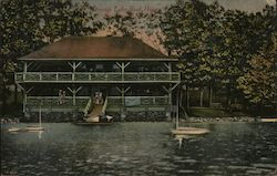 Orange Lake Boat House Newburgh, NY Postcard Postcard Postcard