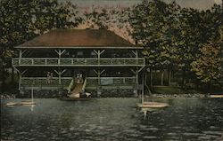 Orange Lake Boat House Postcard