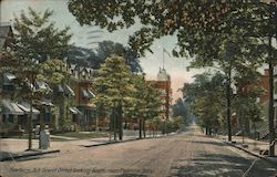 Grand Street Looking South, Near Palatine Hotel Newburg, NY Postcard Postcard Postcard