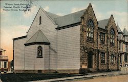 Windsor Street Methodist Episcopal Church, Front and Windsor Streets Postcard