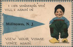 Dutch Boy and Pennant, Milltown Postcard