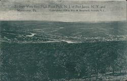 Tri-State Vista from High Point Park Sussex, NJ Postcard Postcard Postcard