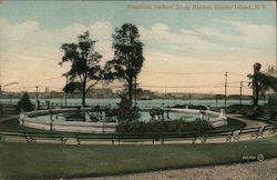 Fountain, Sailors' Snug Harbor Postcard