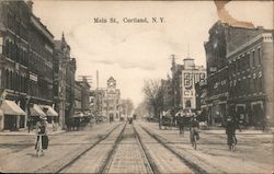 Main St. Cortland, NY Postcard Postcard Postcard