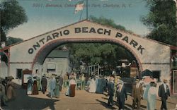 Entrance, Ontario Beach Park Charlotte, NY Postcard Postcard Postcard