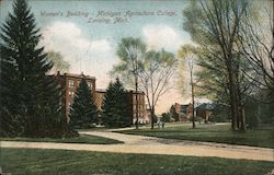 Women's Building - Michigan Agriculture College Postcard