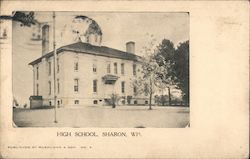 High School Sharon, WI Postcard Postcard Postcard