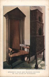 Speaker's Chair and Warming Machine Postcard