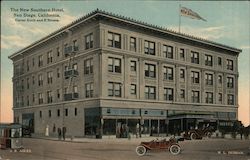 The New Southern Hotel, Corner Sixth and B Street Postcard