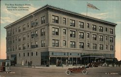 The New Southern Hotel, Corner Sixth and B Street San Diego, CA Postcard Postcard Postcard
