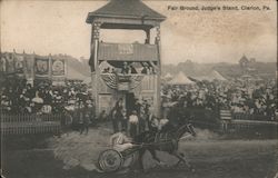 Fair Ground, Judge's Stand Clarion, PA Postcard Postcard Postcard