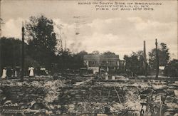 Ruins on South Side of Broadway Postcard