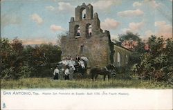 Mission San Francisco de Espada - Built 1730 (Fourth Mission= Postcard