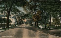 Dauphin Way, Mobile, ALA Postcard