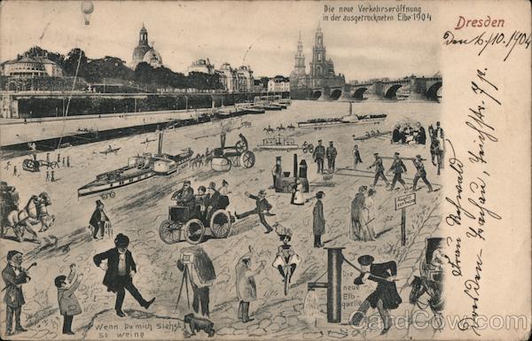Dresden - River Elbe 1904 Germany