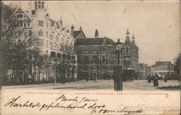 Amsterdam - Leidscheplein, americain Hotel en Stadsschouwburg Netherlands