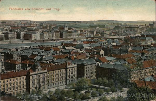 Panorama von Smichov und Prag. Prague Czech Republic