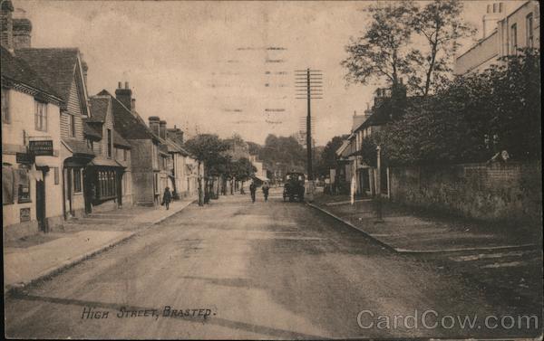 Looking Along High Street Brasted England