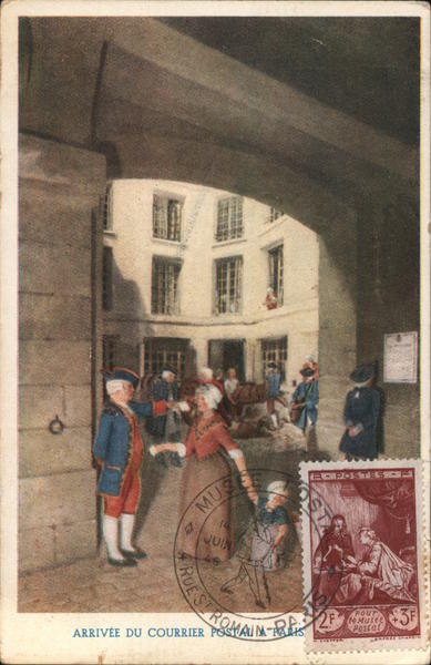 Arrivee du Courrier Postal a Paris France