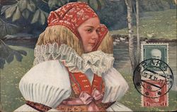 Czecho-Slovak national costumes Postcard