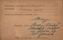 Delivery Confirmation Requested Postcard