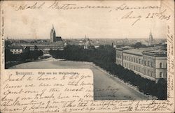 Hannover Blick von der Waterloolaule Postcard