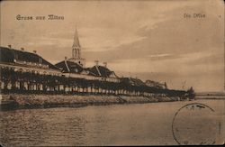Greetings from Mitau (Jelgava), Lielupe River Postcard