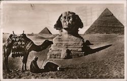 Prayer Near the Great Sphinx Postcard