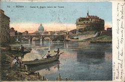 Roma - Castel S.Angelo vedulo dal Tevere Postcard