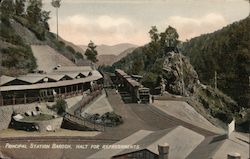 Principal Station in Barogh, Halt for Refreshments Postcard