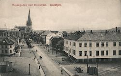 Munkegaden med Nidaros Domkirke Trondheim, Norway Postcard Postcard Postcard
