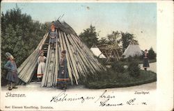 Lapplagret Exhibit, Skansen Open Air Museum Postcard