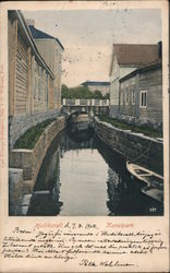 Sund Canal Through Hudiksvalls Postcard