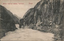 Mellem Odda og Laatefos, Hardanger Norge Postcard