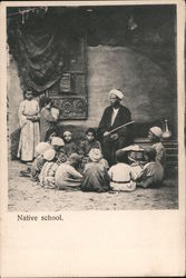 Native School Postcard