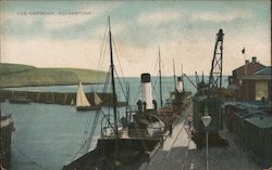 View of Harbour Folkestone, England Kent Postcard Postcard Postcard