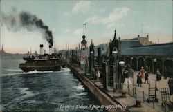 Landing Stage and New Brighton Ferry England Merseyside Postcard Postcard Postcard