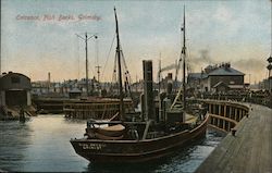 Entrance Fish Docks, Grimsby Postcard