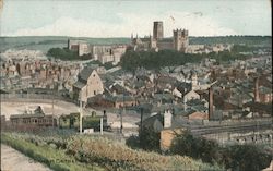 Durham Cathedral from railway station England Postcard Postcard Postcard