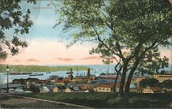 Devonport Park, overlooking H.M. Dockyard Postcard