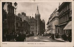 Looking Along Bedford Street Postcard