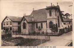 St. James Church, Parish House and Japanese Rectory Postcard