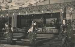 Doll display for Chrysanthemum Festival Postcard