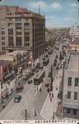 Bustling Shinjuku Street Postcard