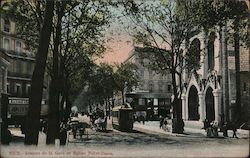 Station Avenue and Our Lady Church Postcard