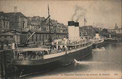 Dieppe, le Paquebot Newhaven au moment du depart Postcard